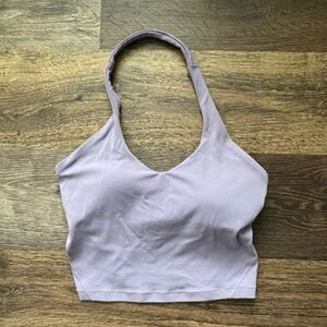 Lululemon Purple Ash Nulu Halter Top